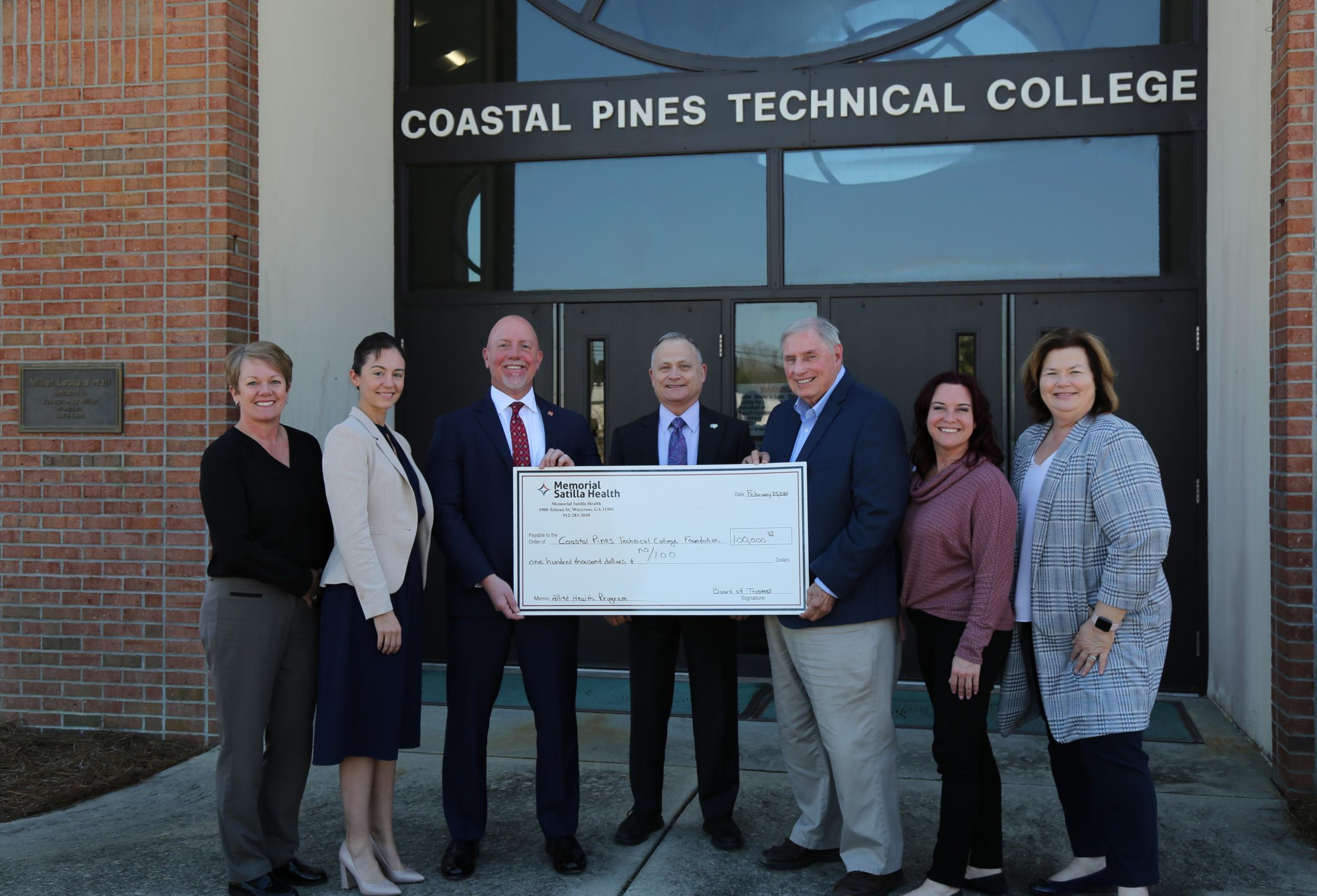 Photo for Memorial Satilla donates $100,000 for Allied Health program at Coastal Pines Technical College