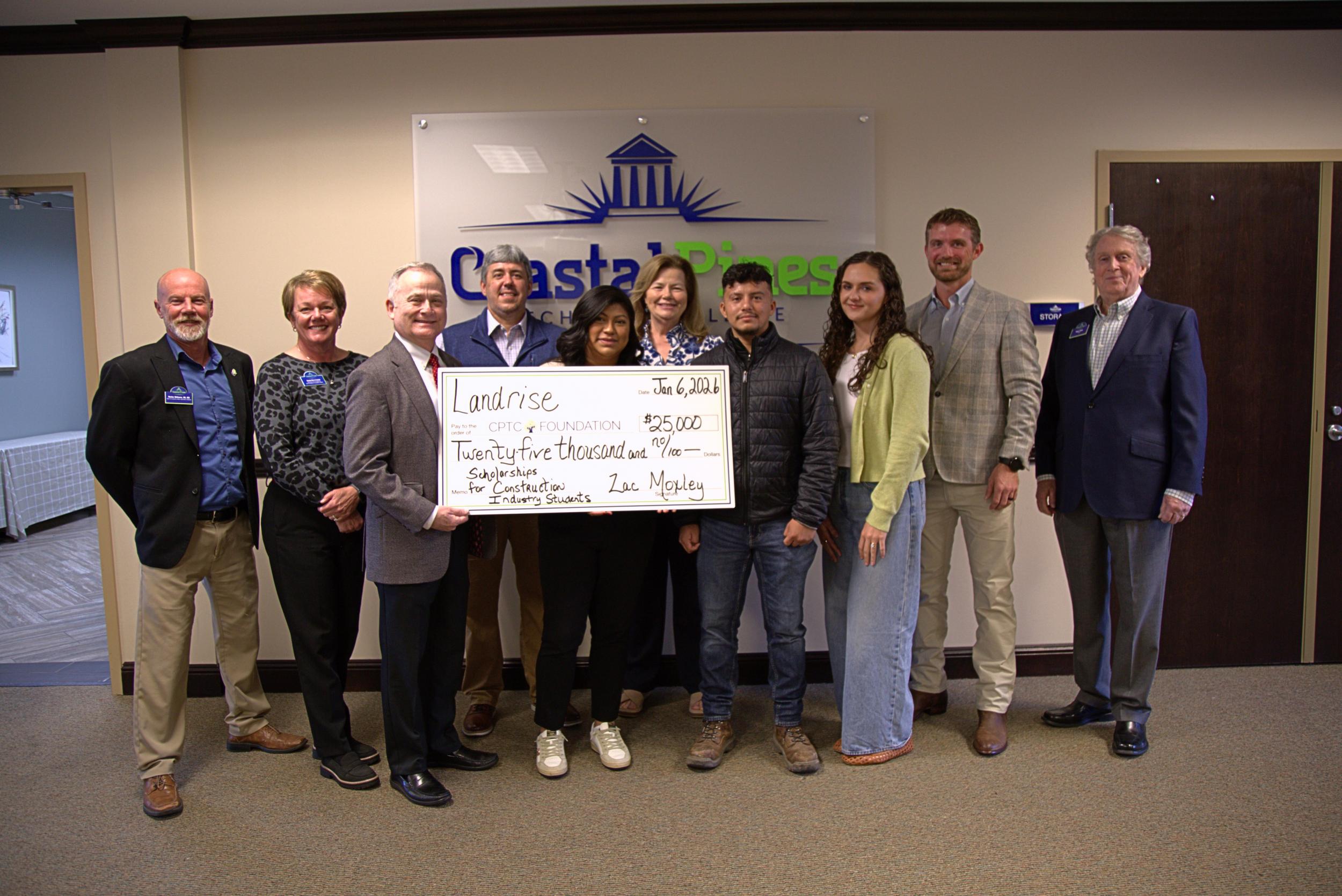 Click to Read Landrise Donates $25,000 to CPTC Foundation to Support Students Photo for Landrise Donates $25,000 to CPTC Foundation to Support Students