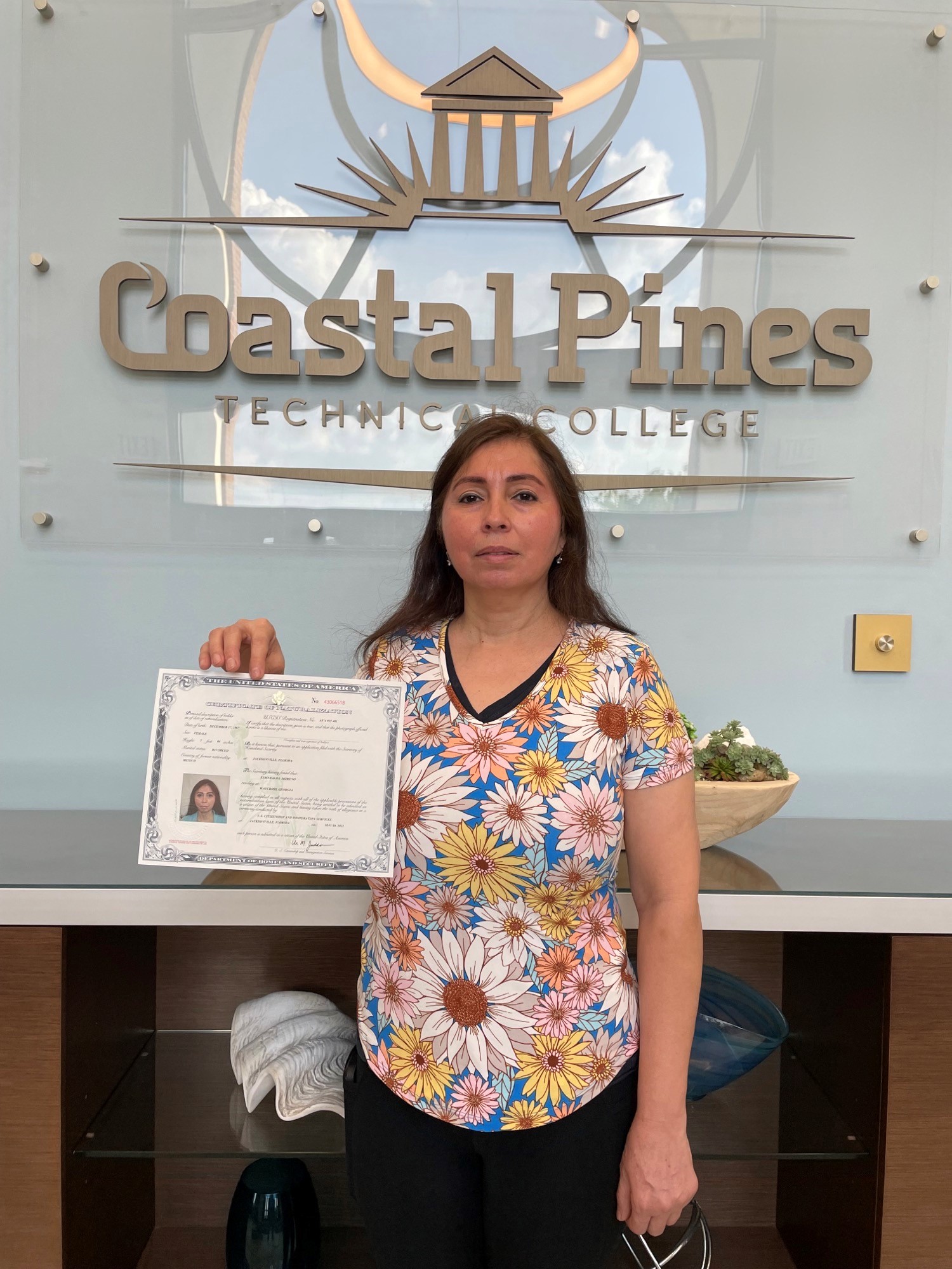 Photo for Coastal Pines Technical College Student Receives United States Citizenship